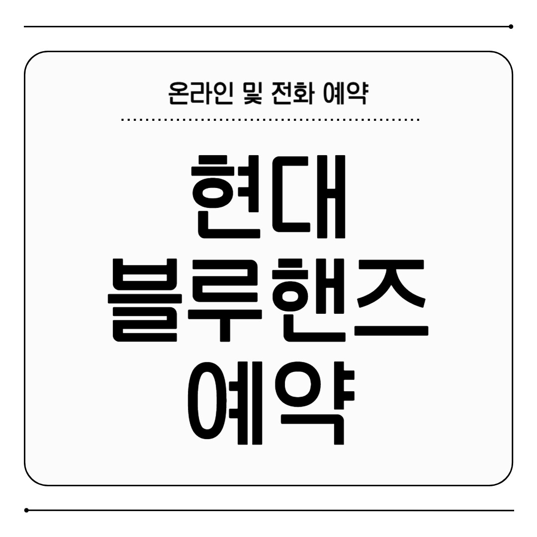 현대 블루핸즈 예약